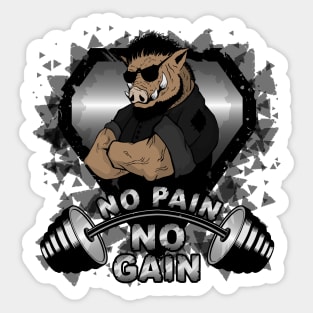 Print for athletes with wild boar Sticker